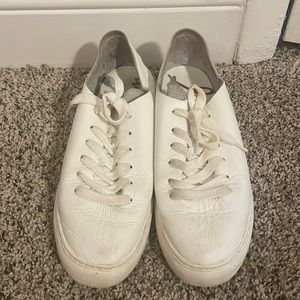 Sam Edelman women’s POPPY LACE-UP SNEAKER size 8M color: white leather